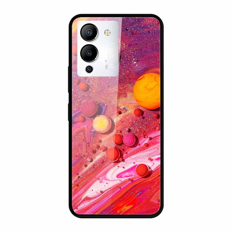 Luxury Shockproof Tempered Glass Back Cover Hard Case For Infinix Note 12 G96 Infinix Note 11pro 11s Protective Cool Phone Cover