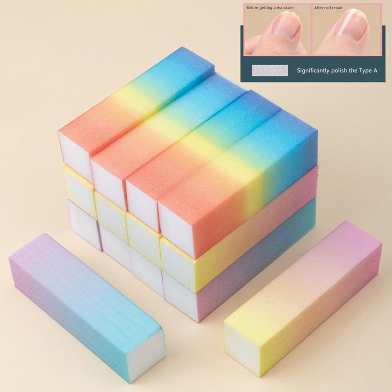 5 Stuks Nail Art Buffer Schuurblok Nagelvijl Voor Pedicure Tips Manicure Verzorging Spons Buffer Gel Polish Accessoires Gereedschap