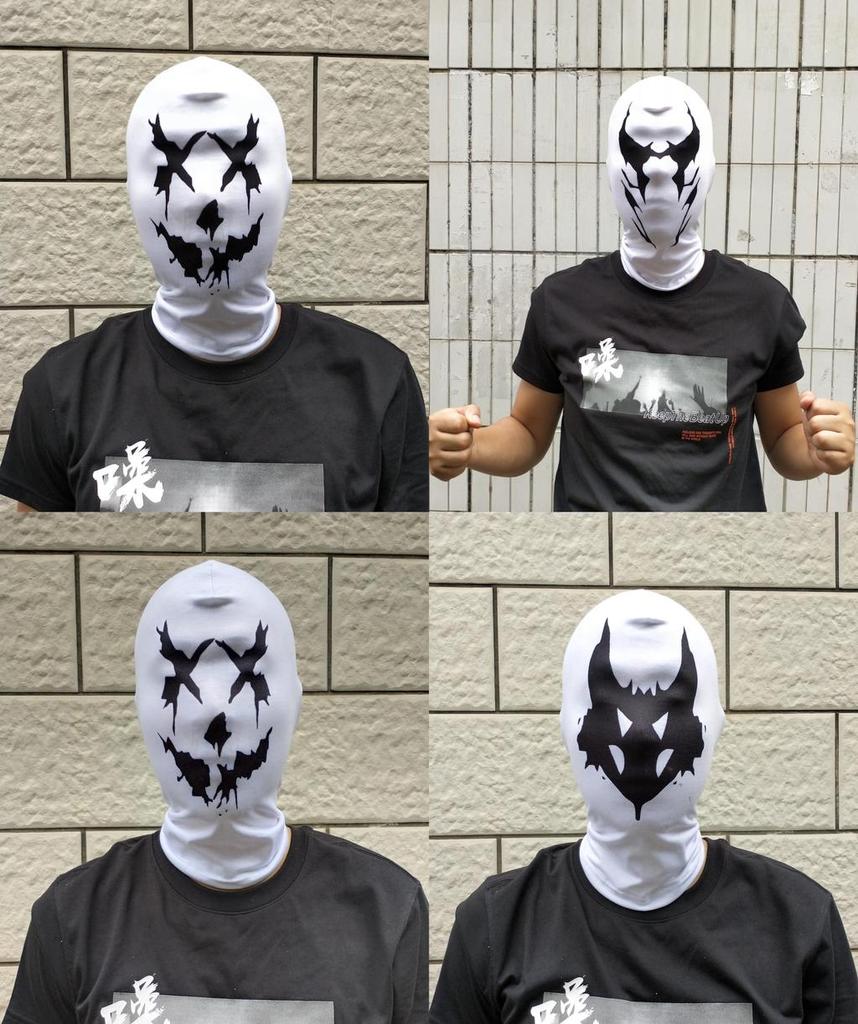 Watchmen Rorschach Character Cosplay Mask Stylish Digital Print Unisex Hooded Design