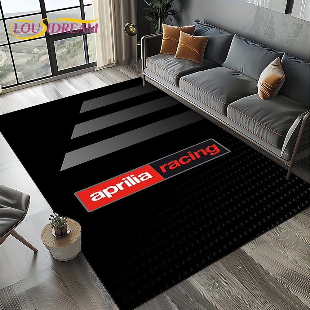 2025 Aprilia Racing Car Logo Motorcycle Carpet Rug for Bedroom Living Room Home Sofa Decoration,kids Play Decor Floor Mat Gift