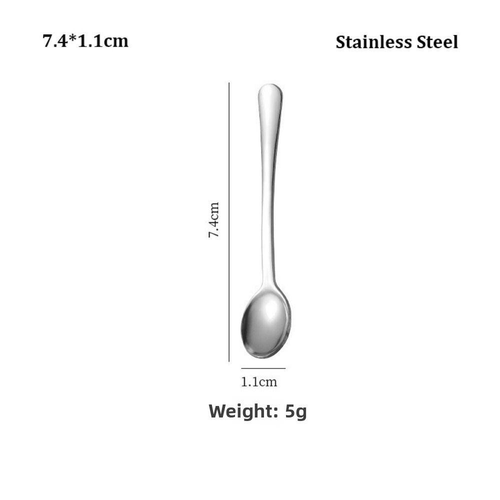 Titanium/ Stainless Steel Coffee Tea Stirring Spoon Mini Portable Mixing Spoon Long Handle Ice Cream Dessert Spoons