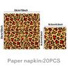 96PCS Happy Birthday Banner Cheetah Print Birthday Decorations Napkin Thicken Tableware Set Leak-proof Tablecloth