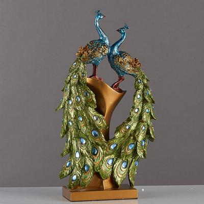 Creative Natural Resin Phoenix Figurine, Animal Bird Statue, Desktop Decoration, Living Room, Wine Cabinet, Ornament Gift