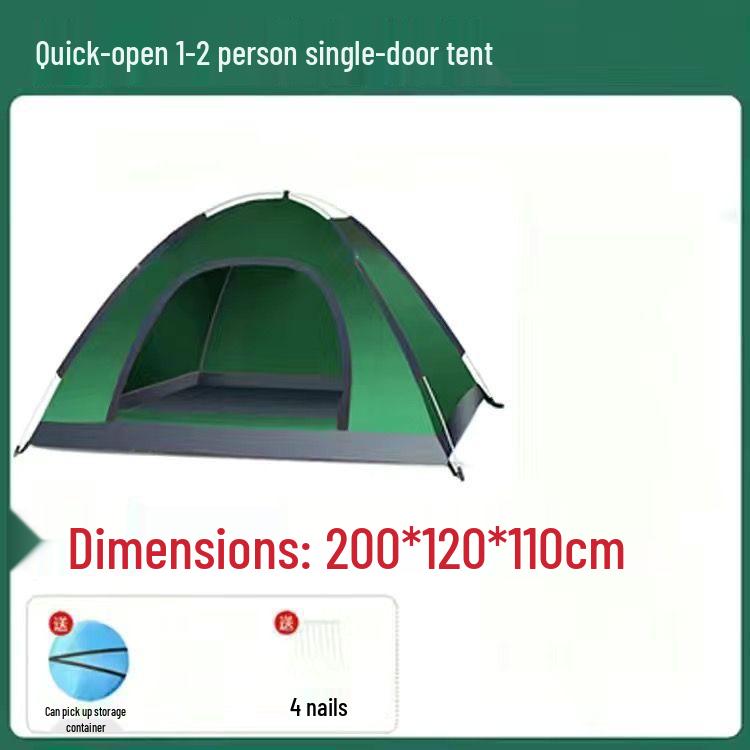 Waterproof Automatic Folding Camping Tent for 1-2 Persons with Sun Protection & Mosquito Repellent