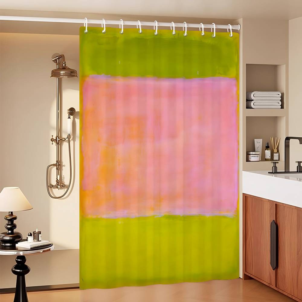 Mark Rothko Klassisch Vintage 1-teiliges Muster Duschvorhang Plus Haken Wasserdicht Maschinenwaschbar Polyesterstoff Abstrakt