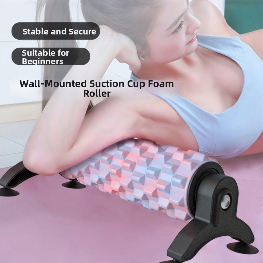 Non-Slip Suction Cup Foam Roller Stable with Stand EVA Yoga Column Multifunctional Easy To Use Deep Back Stretching Roller