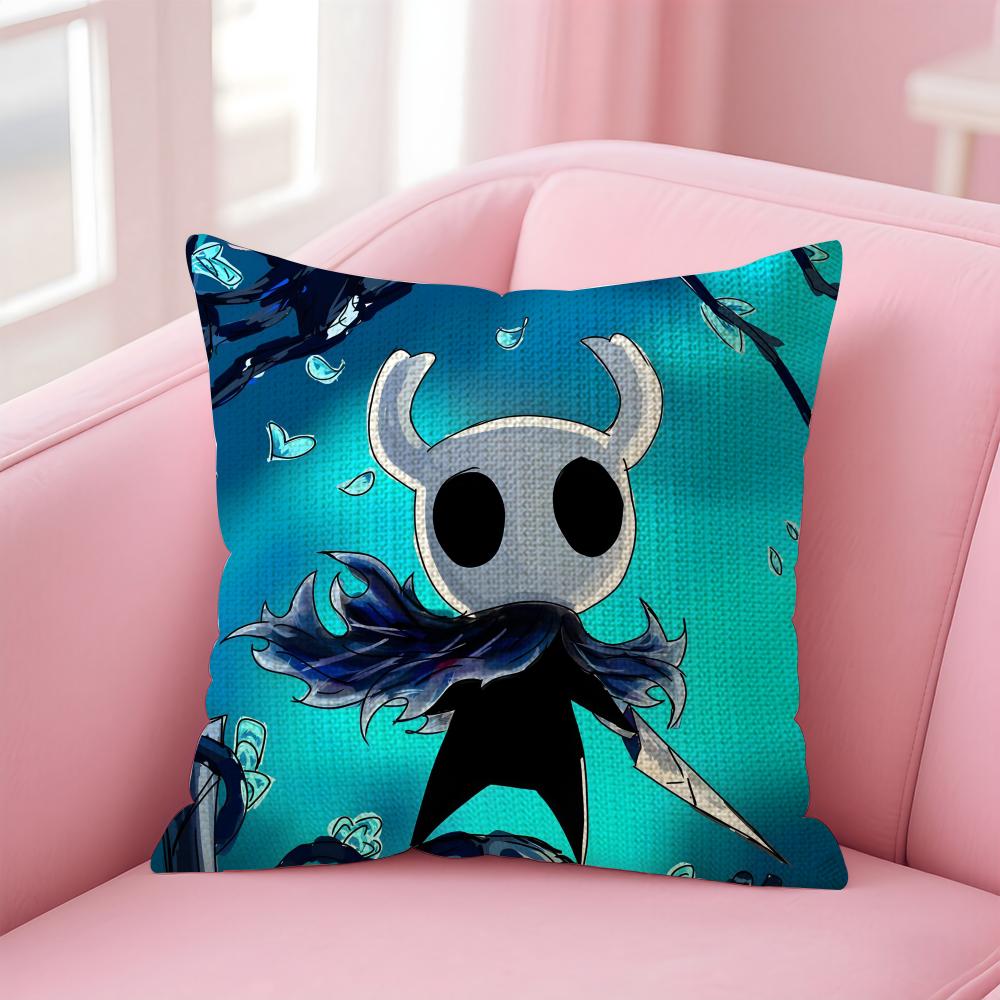 Game HHollow Knight Cushion Cover Natural Linen Pillow Case DoubleSided Print Decorative Sofa Pillowcase Home Decor Gift