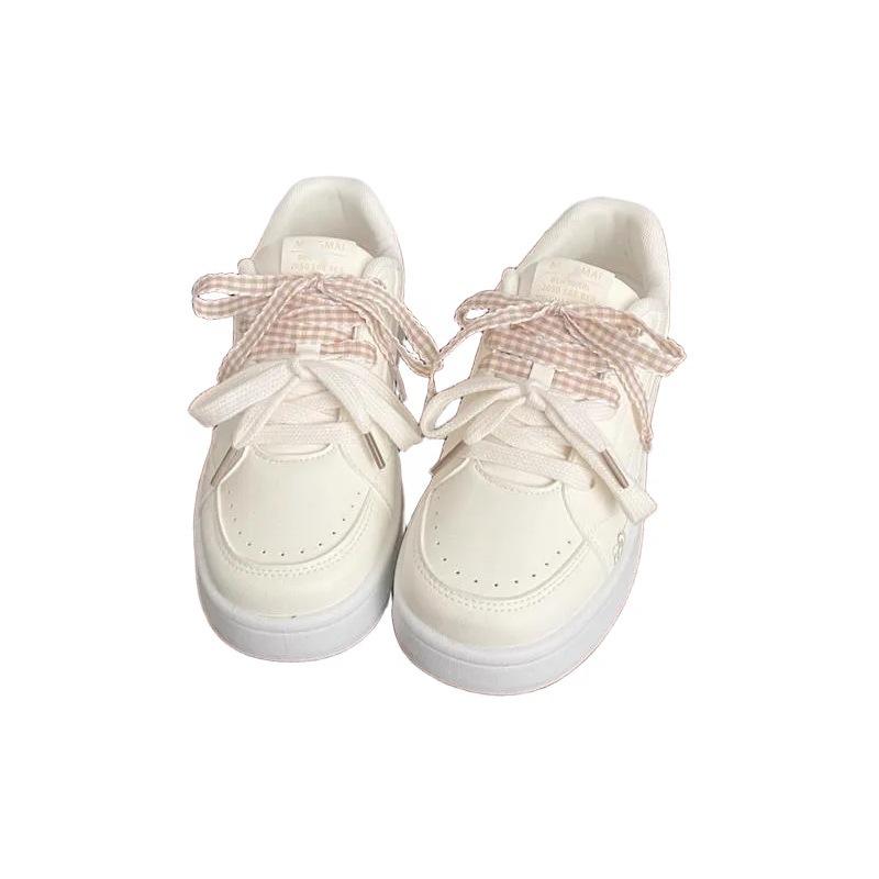 Campus Style Platform White Shoes Children Ins Tide 2025 New Autumn Student Bread Shoes Versatile Niche Board Shoes