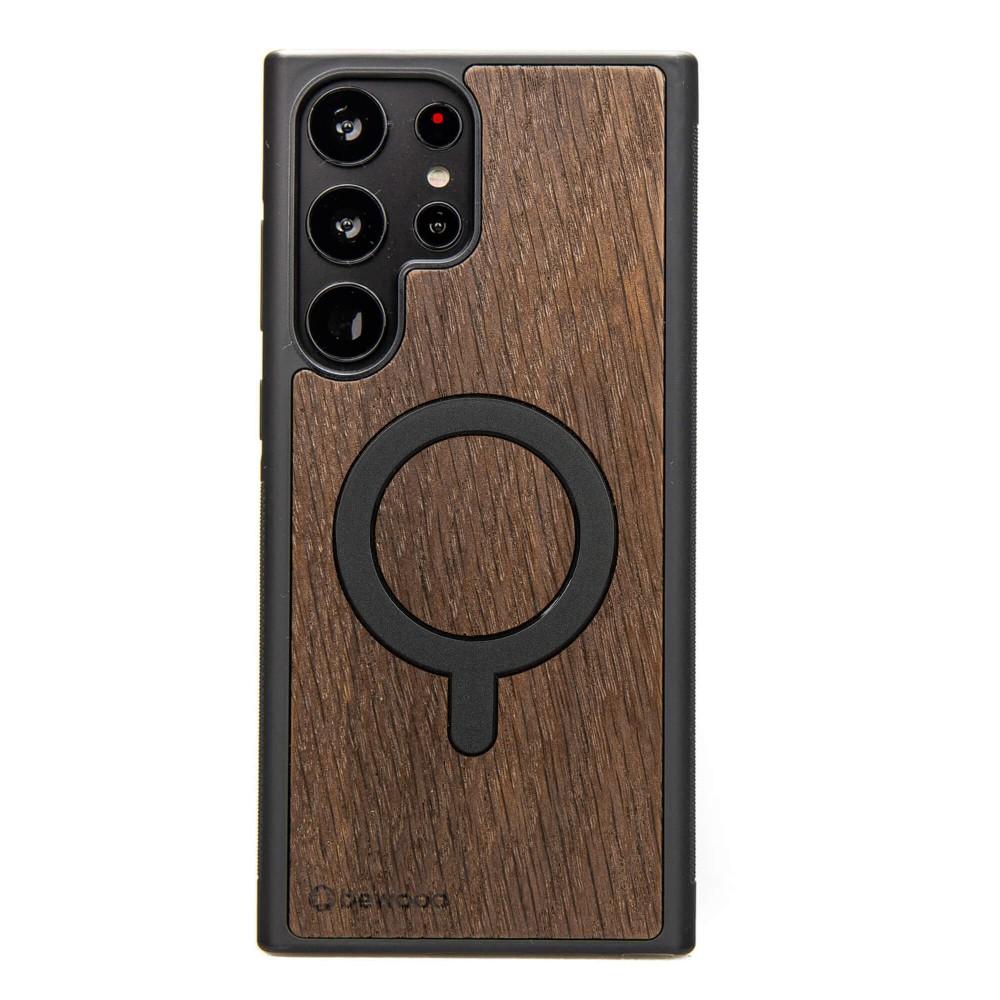 Bewood Wooden Case for Samsung Galaxy S25 Ultra Smoked OAK with MagSafe