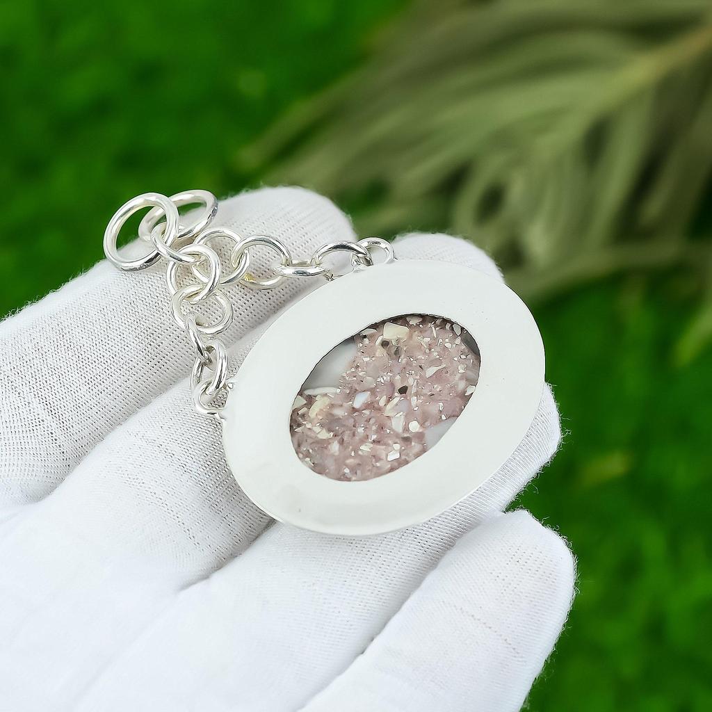 Anniversary Gift For Her Natural Red Brecciated Mookaite Pendant 925 Silver