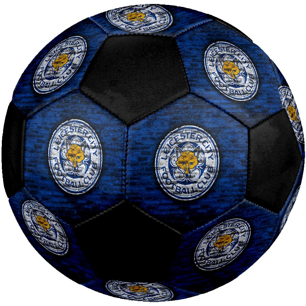 SIZE 5 Leicester City FC Soccer Ball Colorful All Ages Machine Stitched PVC Competition Ready Durable High-Bounce