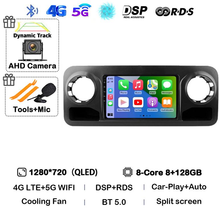 Android 14 Auto Carplay For Benz Sprinter 2018 2019 2020 2021 2022 Car Radio Multimedia Video Player Stereo GPS 4G WIFI Audio BT