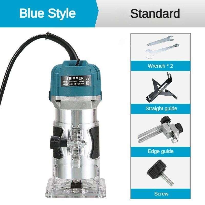 800W High Power Electric Trimmer Handheld Wood Slotting Trimming Machine DIY Woodworking Carving Power Tools