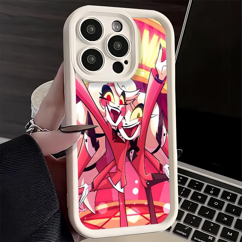 Phone Case for iPhone 17 Air 16E 15 16 Pro Max Hazbin Hotel Anime Cover 14 Plus 13 12 Mini Soft Shell Silicone Fundas
