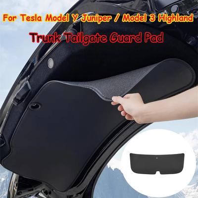 For Tesla Model Y Juniper / Model 3 Highland Trunk Tailgate Guard Pad Leather Trunk Protective Anti-dirty Pad Car Accessories