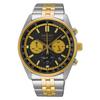 Chronograph Watch Silver Gold Black Dial SSB430P1