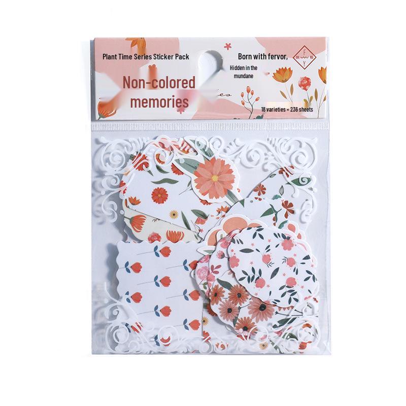 Plant Time Series DIY Journal Stickers: 36 Sheets, 8 Styles for Decoration
