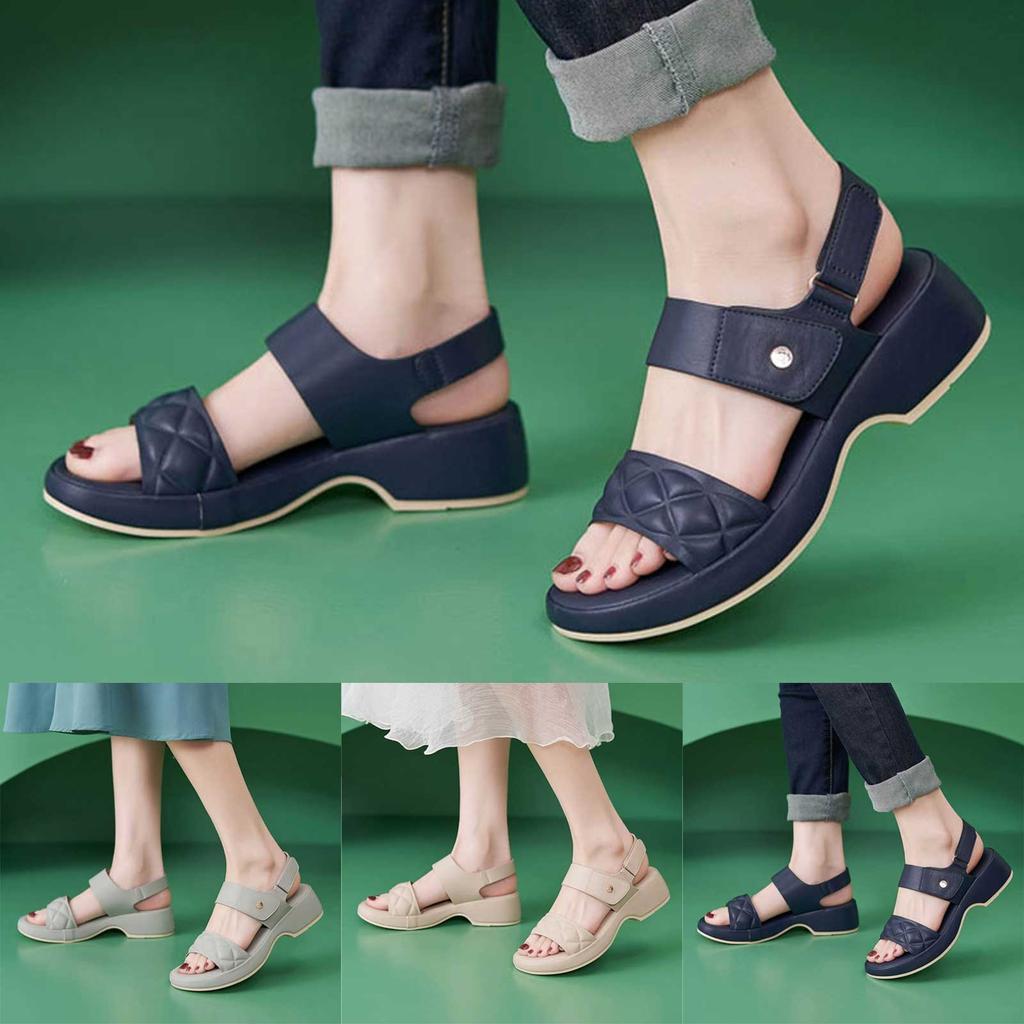 Women'S Summer Walking Sandals Open Toe Beach Shoes Platform Ankle Strap Shoe Comfy Casual Wedge Sandalias Bonitas Para Mujer