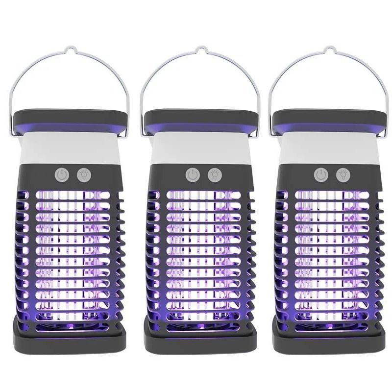 Solar Portable USB Mosquito Killer,Rechargeable Bug Zapper Lamp for Camping,Hiking,Travel,Indoor/Outdoor Use,Silent, Mosquito Repellent Alternative