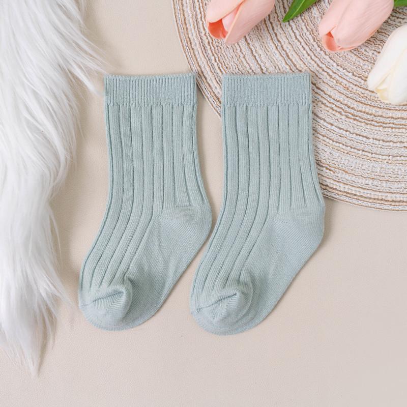 Baby Boys Girls Socks Breathable Toddlers Kids Short Socks Solid Soft Cotton Stripe Infant Princess Cute Socks For 0-8Years
