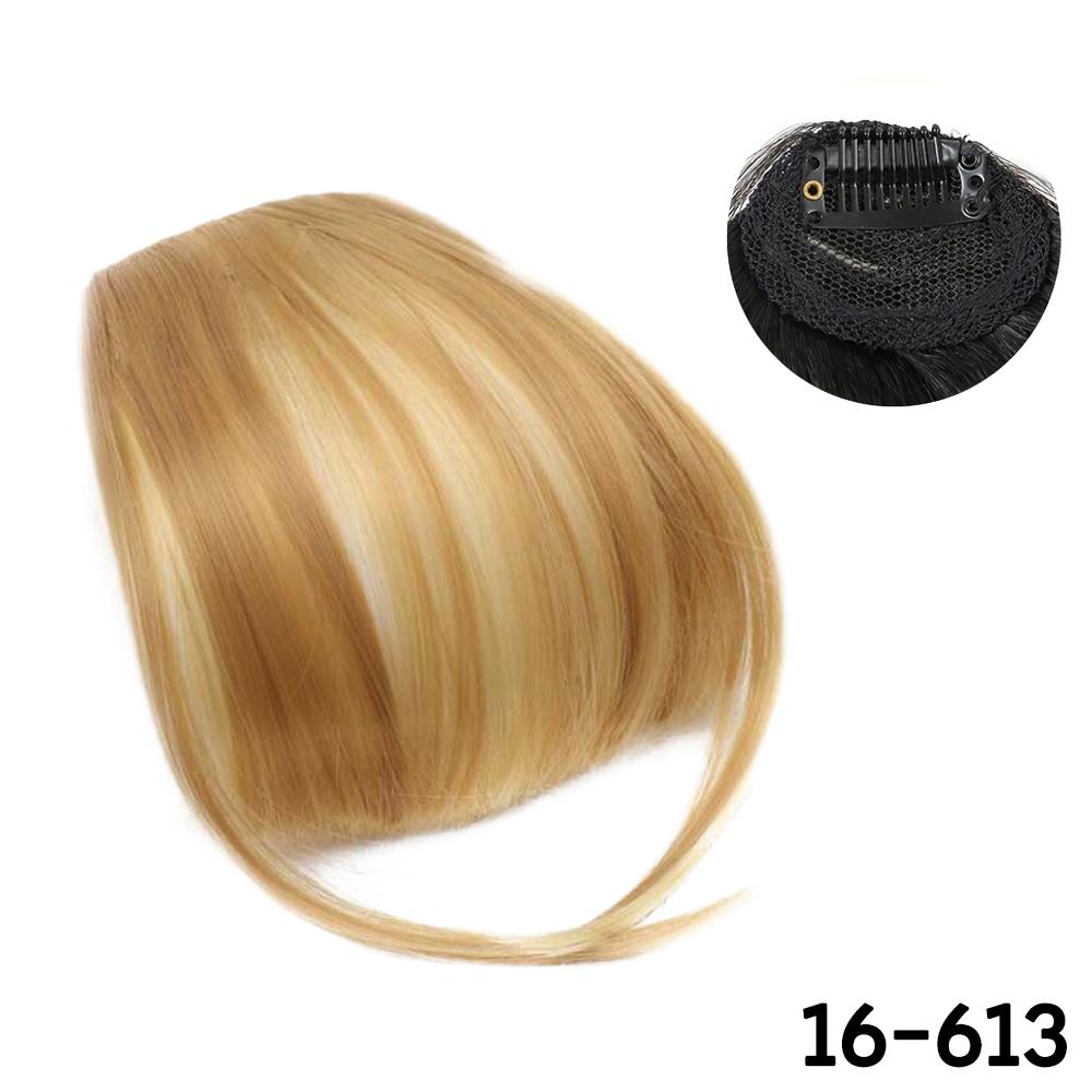 MISSQUEEN Synthetic Hair One Piece Straight Clip In Hair Extensions Flat Air Fringe Front Bangs With Costume Hair Bangs Hair Accessories