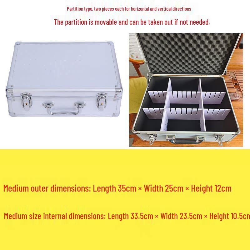 Rongyu Medium Aluminum Alloy Portable Tool Box with Divider