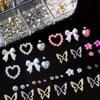 12 Grids 3D Nail Charms Nail Bow, Heart Charms, And 3D Flower Nails Y2K Nail Decoration Women Nail Manicure Supplies