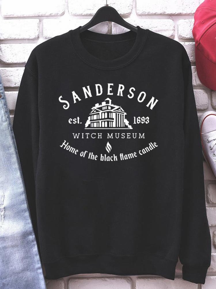 

Толстовка Sanderson Witch Museum на Хэллоуин Толстовка Sanderson Sister унисекс Толстовки Черная толстовка со свечой Пуловеры XL чёрный
