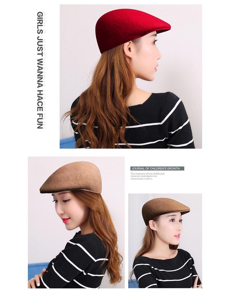 Шерстяной берет унисекс: Теплая осенне-зимняя ретро кепка художника