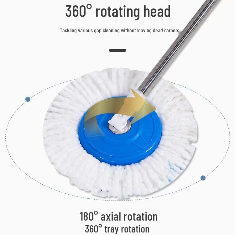 Dual-Drive Rotating Mop & Bucket Set - Hands-Free, Wet/Dry Use
