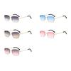2026 Fashion New Style Frameless Elliptical Edge Cutting Men's Sunglasses with Advanced Sense and Fashion Trend