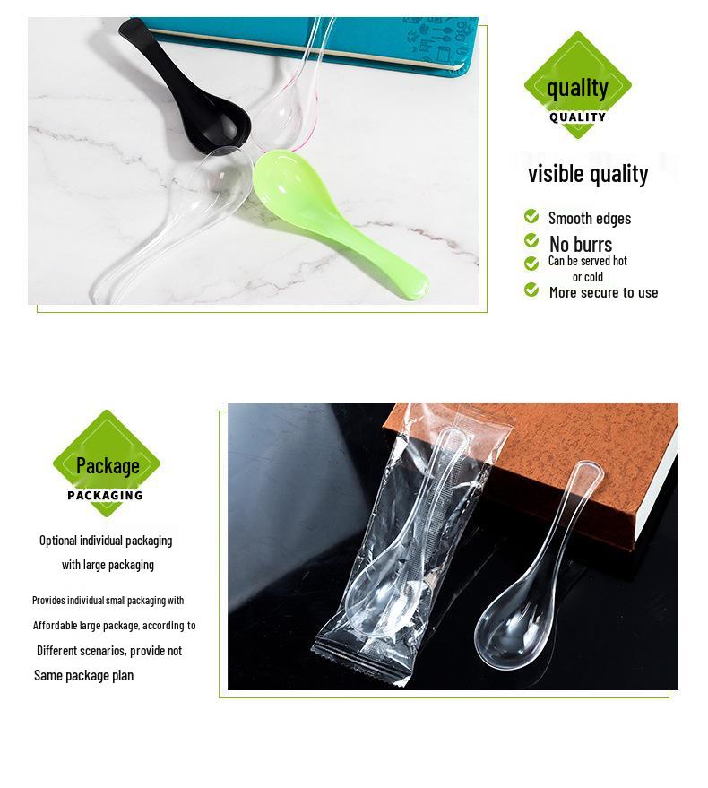 Customized Disposable Plastic Spoon for Dessert Catering