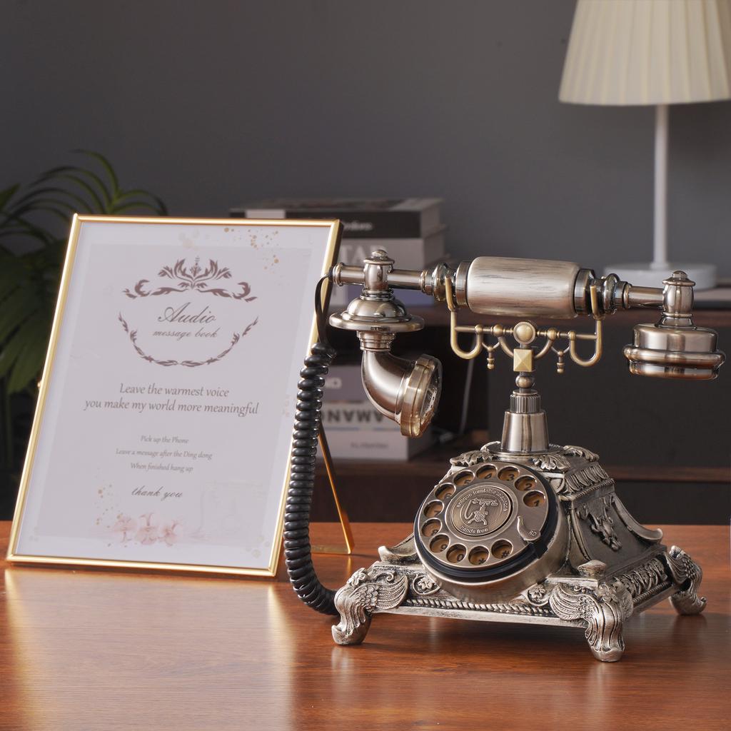 Audio Message Book Voice Record Vintage Telephone Recorder Wedding Phone Customized with Voicemail