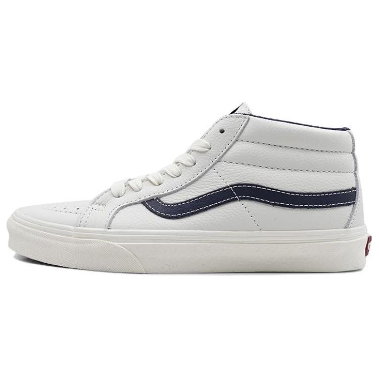 Vans Sk8-Mid Mid-Top Casual Skate Shoes Unisex White Blue Men s VN0A3MV8FS8 EU 36