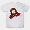 Asian Size Cotton Unisex Tshirt Print T-shirt Jesus Superhero Portrait T-shirt No-Cut Print Regular Fit