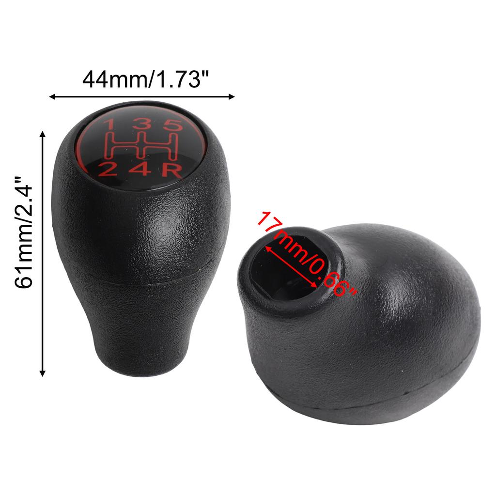 Gear Knob 5 Speed Gear Shift Knob Car Modification Interior Accessory High-Quality Plastic Perfect Fit For Models Plastic Red