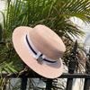 Summer Outdoor Empty Top Hat Solid Color Sun Hat Straw Beach Sun Hat Men