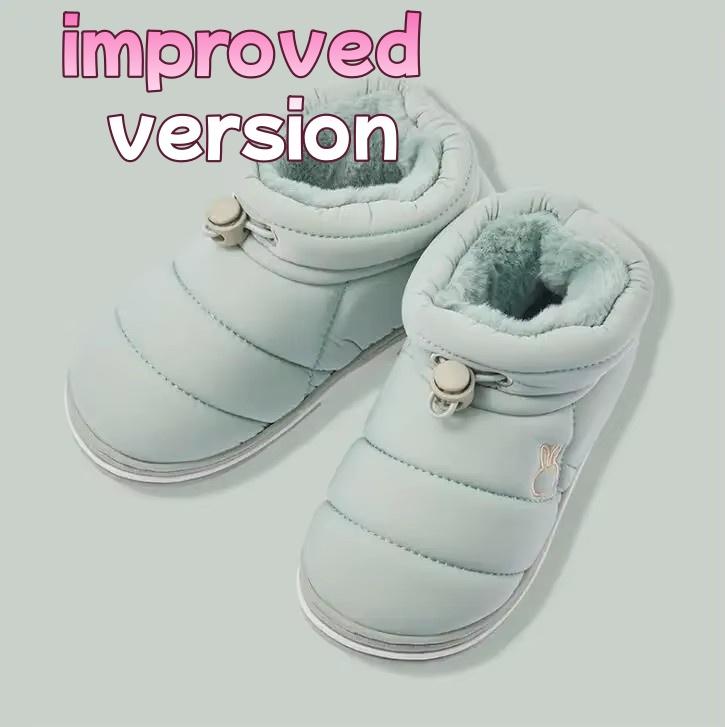 Kids Children Boys Girls Winter Slippers Non-slip Snow Boots Home Indoors Shoes Warm Child Baby Bedroom Shoes Slippers 23