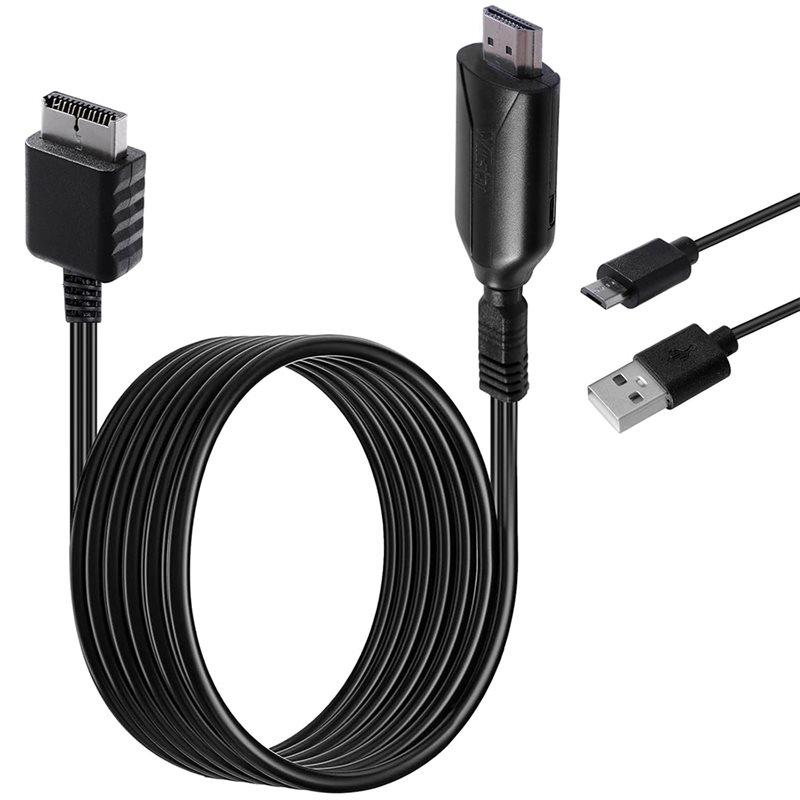 

ABUO-For Gaming Console Adapter Cable PS1/PS2 To -Output Compatible, Supports 720P/1080P HD, Compact Design чорний