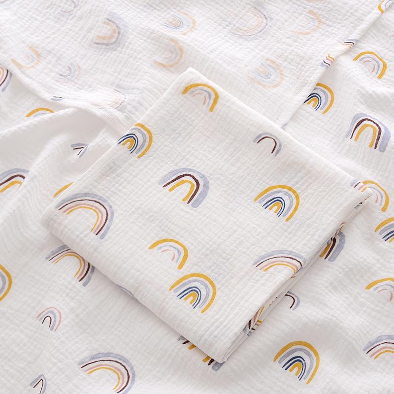 Crepe Cloth Double-Layer Towel, Newborn Baby Baby Absorbent Bath, Pure Cotton Children'S Blanket Gauze Bag Sheet