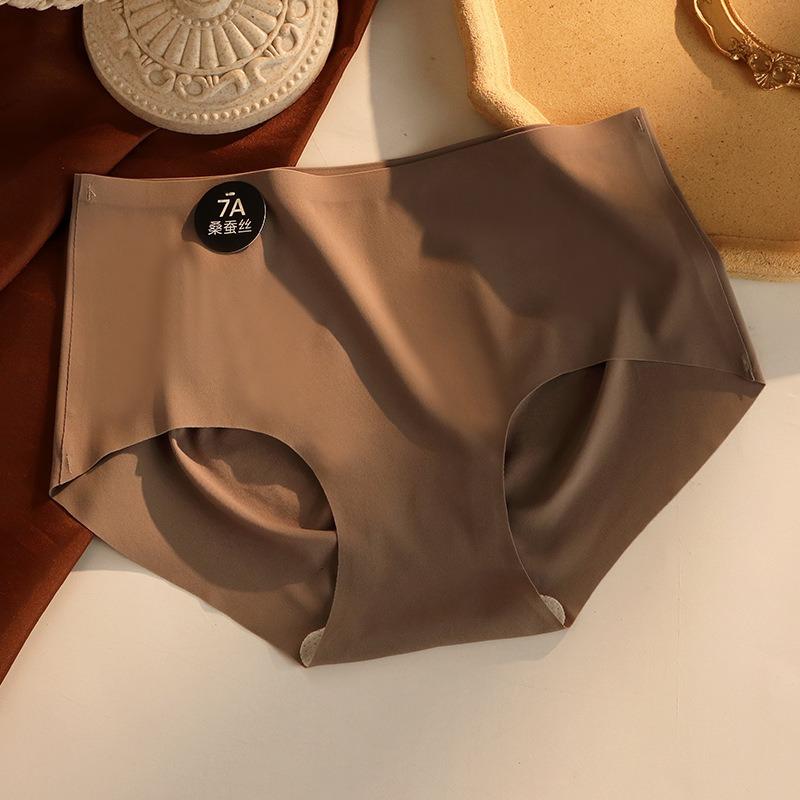 Damen Maulbeerseide Einfarbig Eis Seide Slips Ultradünne Atmungsaktive Slips