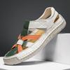 Summer Women Sandals Solid Color Light Open-Toe Breathable Flats Non-Slip Soft Leather Walking Nurse Mom Shoes Outdoo 36-45