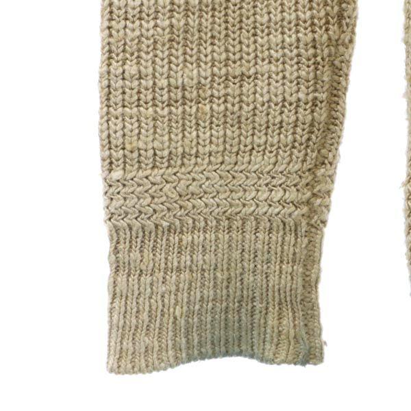 RRL 1 Star 100% Silk Long Sleeve V-neck Knit Cardigan S Beige Men's Used
