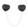 Sexy Women Chain Nipple Cover Rhinestone Heart Shape Reusable Breast Stickers
