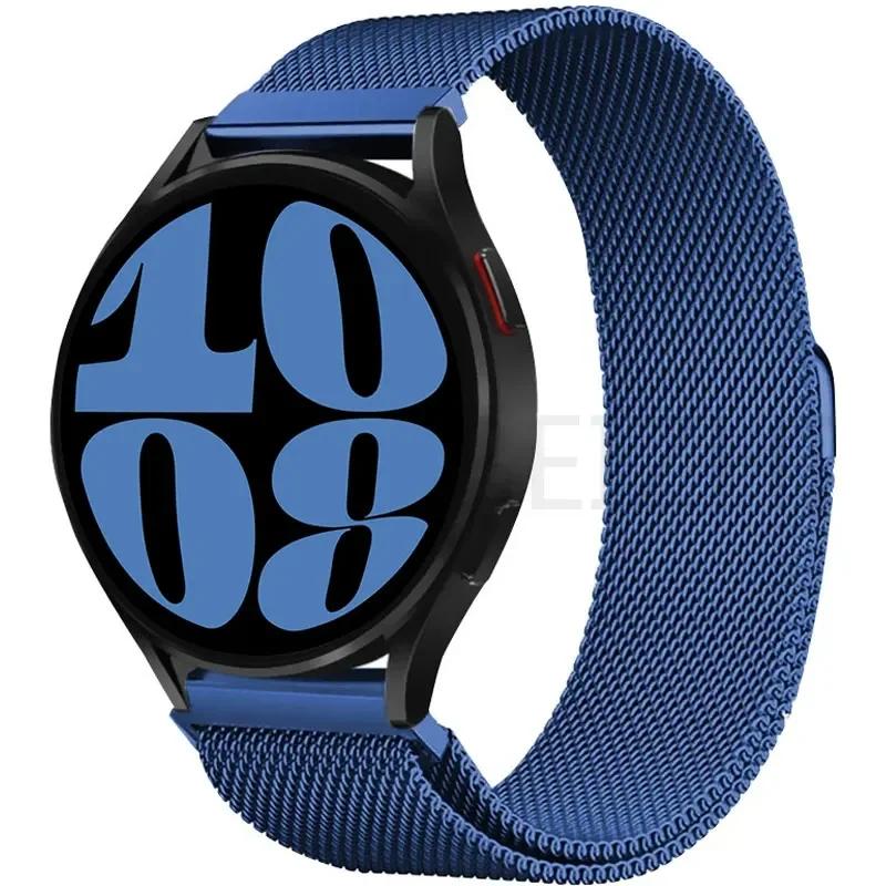 Milanese loop band for Samsung Galaxy Watch 7-FE-6-5-4-Classic 20mm 22mm Metal magnetic bracelet Huawei watch GT 5-4-3-2 strap