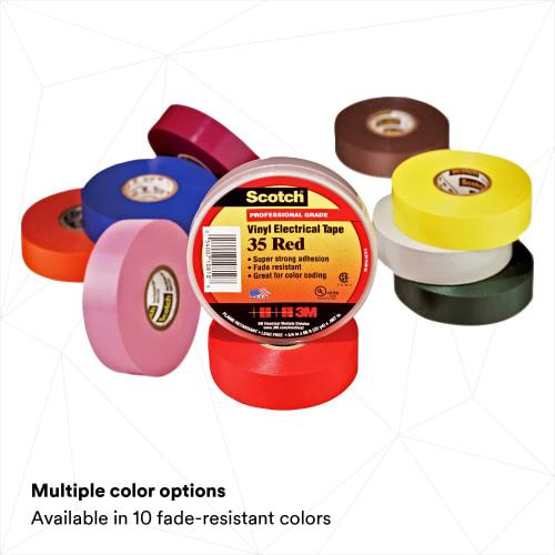 3M Scotch No.35 Harness Tape Red 19mmX0.18mmX20m Electrical Insulation