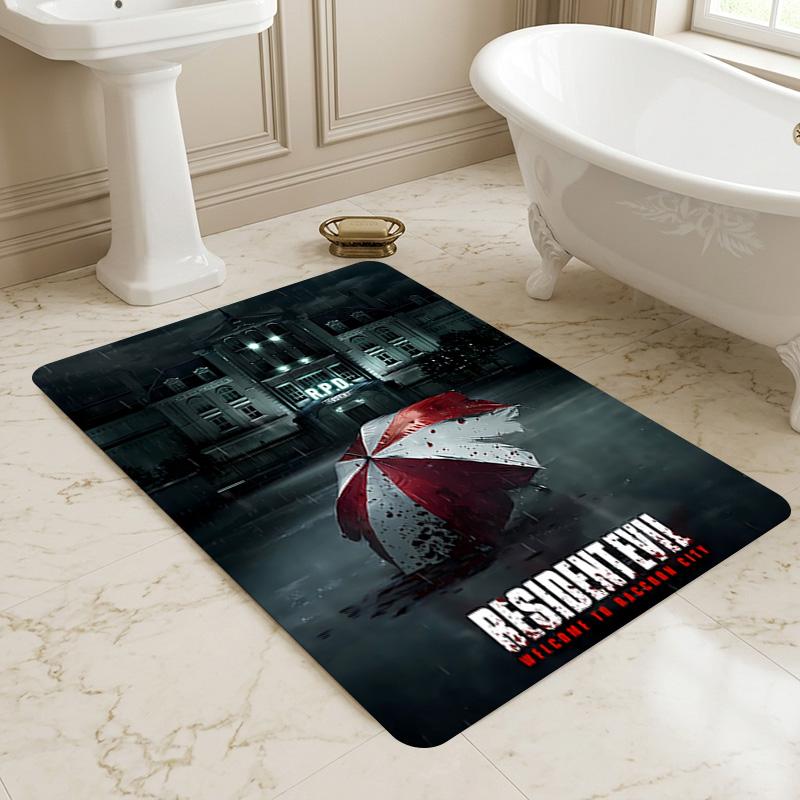 Resident Evil Obývací pokoj Protiskluzový koberec Měkký koberec Do ložnice Herní místnost Pohovka Kancelář Domácí dekorace Rohožka Vánoční dárek C926607