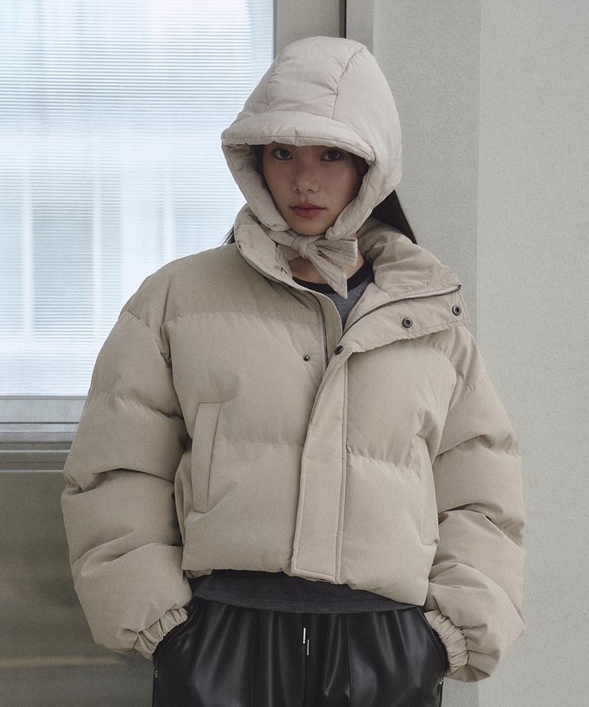 THE GREEN LAB Padded Balaclava [Light Beige]