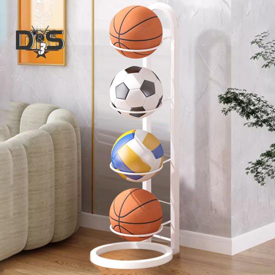 Basketbollsförvaringsställ Vertikalt bollställ Bollförvaringshållare Organizer Platssparande displayställ för volleyboll fotboll fotboll
