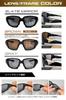 ZECK Asian Case Micro Interchangeable UV Coating Men's Sunglasses, Fit, Large, BISON, Polarized, & Bag, Lenses, Protection, Water-Repellent